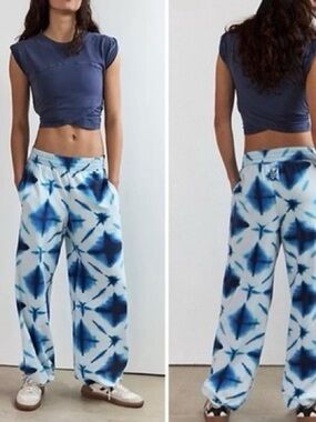 FP movement top and bottom set in tie dye blue